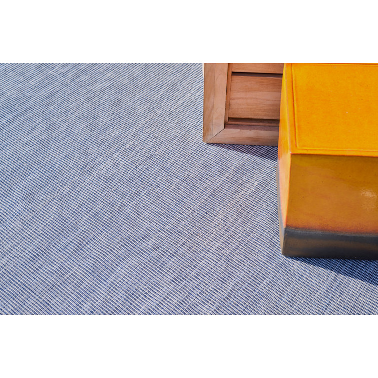 Lenzi Blue Flat Woven Handmade 9' x 12' Area Rug