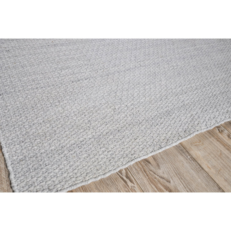 Gamma Silver Geometric Handmade Flat Woven Area Rug 4' x 6'