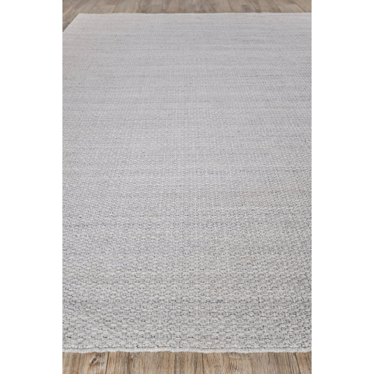Gamma Silver Geometric Handmade Flat Woven Area Rug 4' x 6'