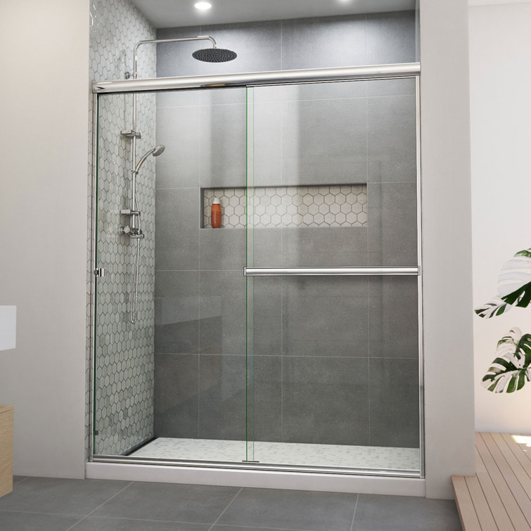 Alliance Pro 60 in. Chrome Semi-Frameless Sliding Shower Door