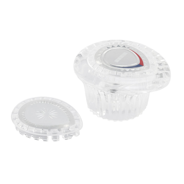 Clear Acrylic Hot/Cold Faucet and Shower Diverter Handle Set