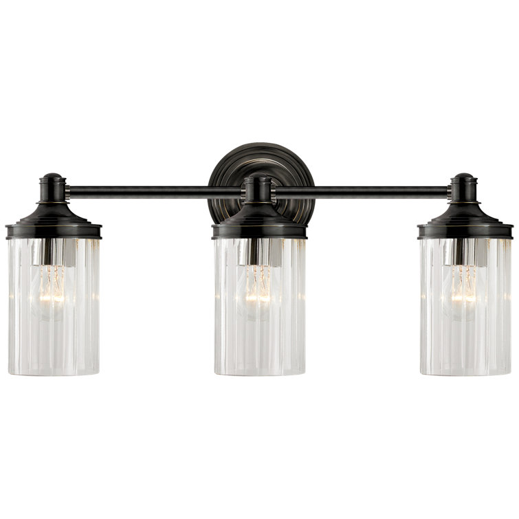 Ava Triple Light Dimmable Bronze Wall Sconce
