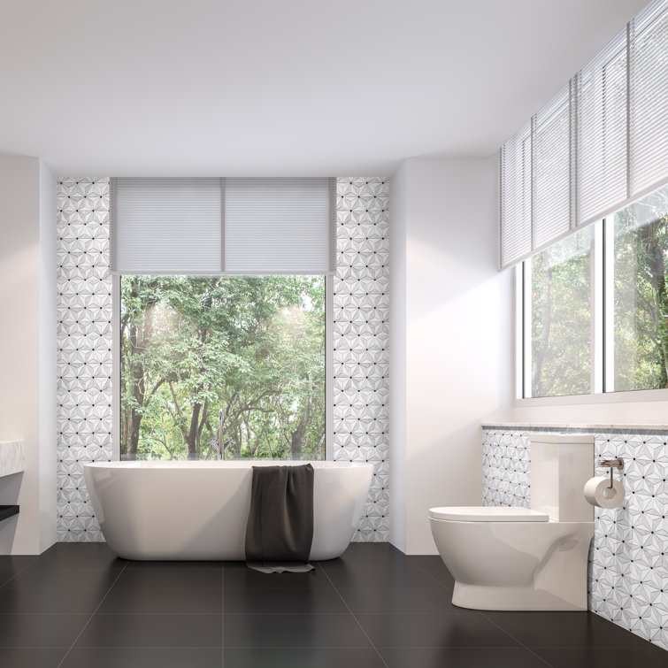 Tahitian Pearl 14.5" Calacatta Gold Glass Mosaic Wall Tile