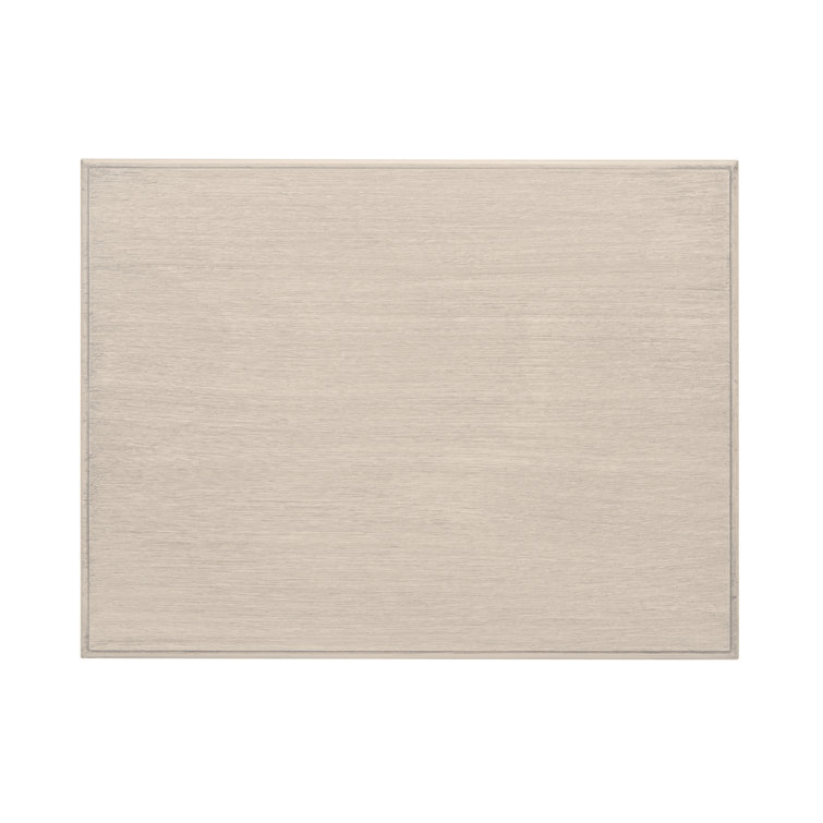 Cassie Greige Wood 3-Shelf Rectangular Accent Table