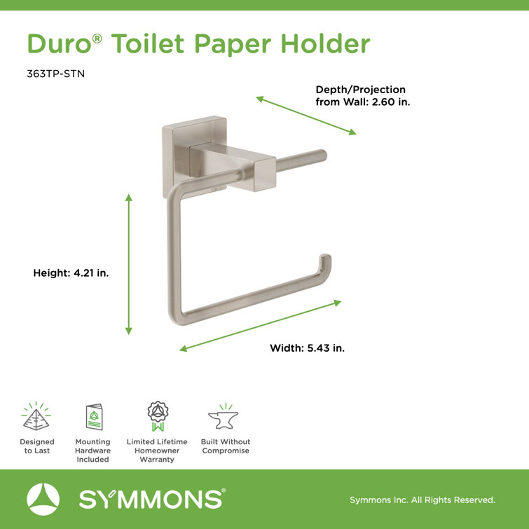 Satin Nickel Metal Wall-Mounted Toilet Paper Holder