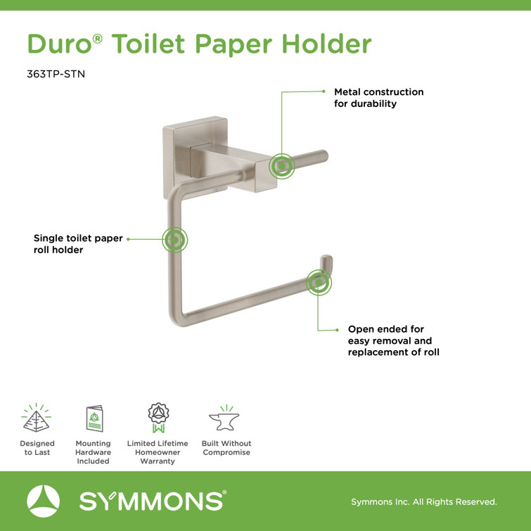 Satin Nickel Metal Wall-Mounted Toilet Paper Holder