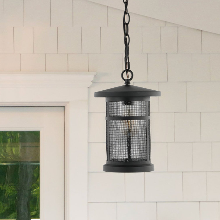 Osprey Extendable Black Glass Lantern Pendant Light