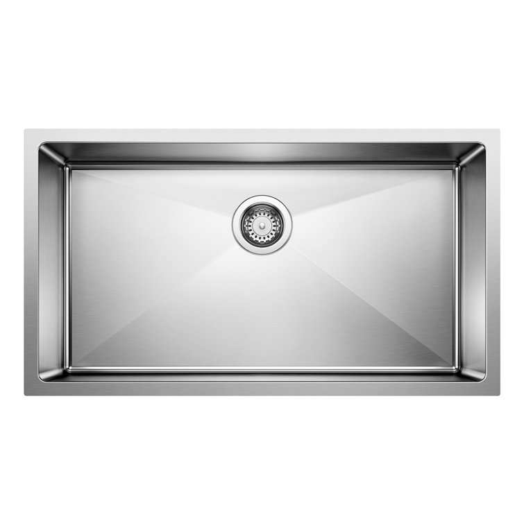 Quatrus 32" Stainless Steel Single Bowl Undermount Kitchen Sink