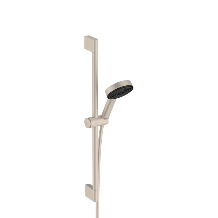 Modern 24" Matte Black Adjustable Wall Mounted Shower Set with 3-Jet Pulse Rain