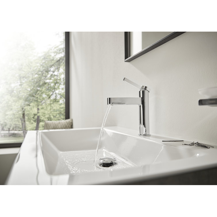 Modern Elegance Chrome Black Single-Hole Faucet with Ceramic Disc Valve