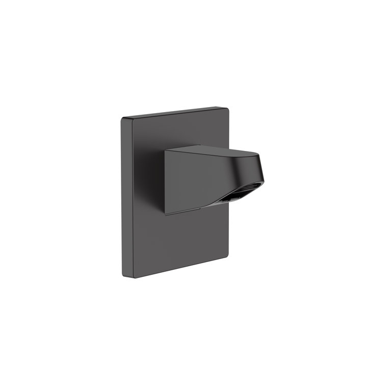 Matte Black Modern Wall-Mounted Shower Arm