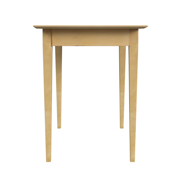 Caelynn 48" Natural Wood Shaker Writing Desk with Drawer