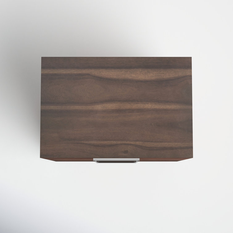 Brylin 3-Drawer Dark Walnut Nightstand with Chrome Accents