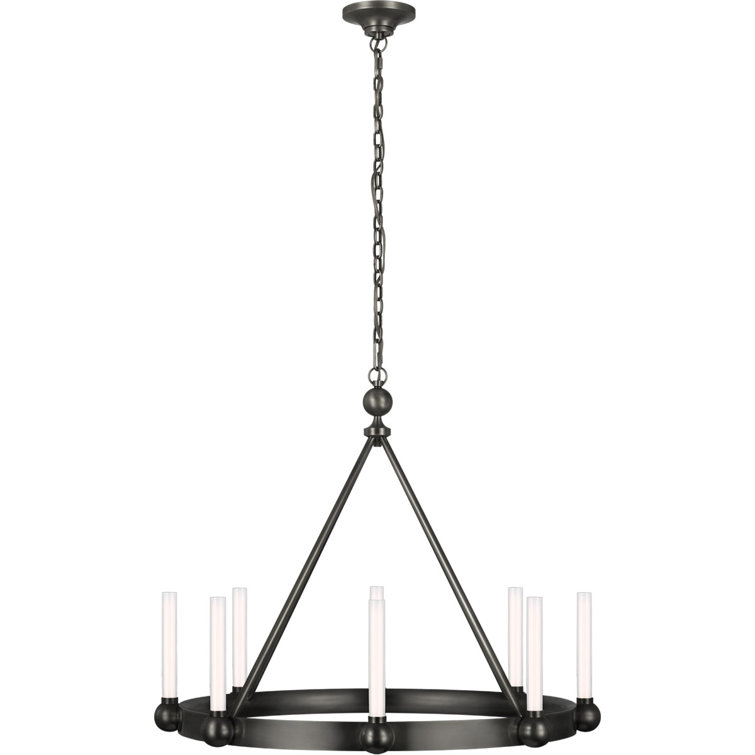 Jeffery Bronze LED Ring Chandelier with Glass Accents