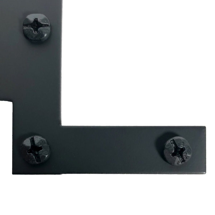 Black Smooth Iron 3" HL Cabinet Hinge with Screws