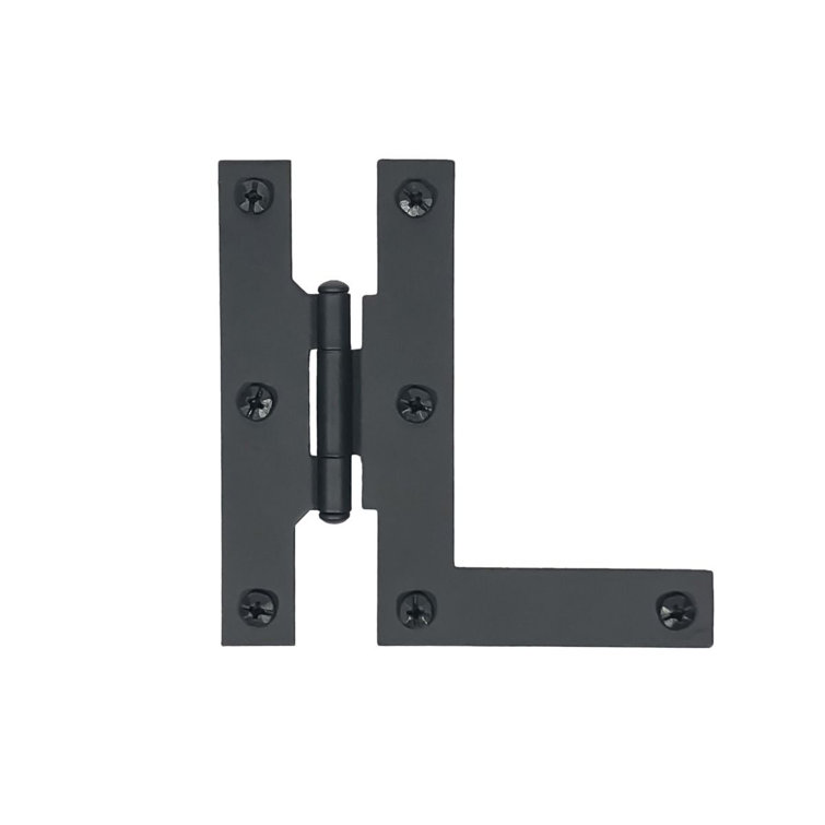 Matte Black 4" x 4.06" Steel Surface Mount HL Hinge