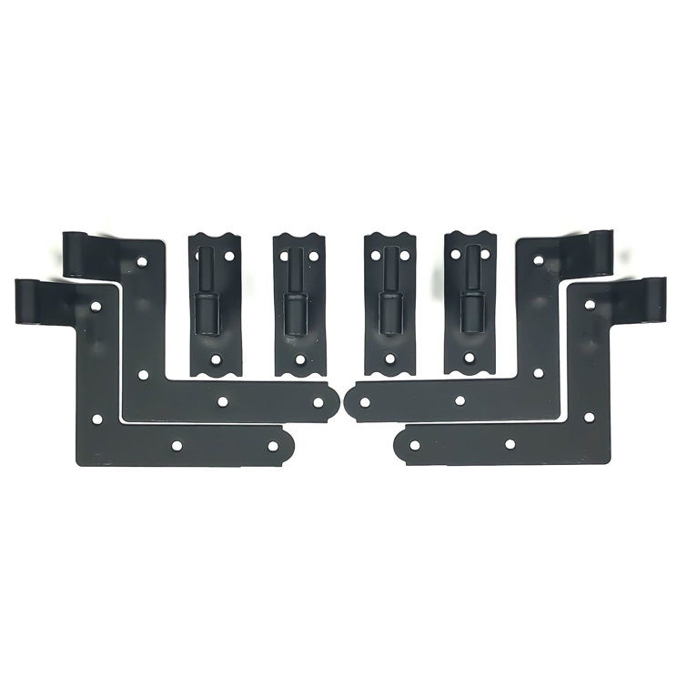 Black Heavy-Duty Steel New York Shutter Hinge Set