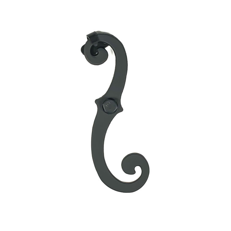 Acorn 6-3/4" Traditional Aluminum Shutter Dog with Anti-Rattle Hook