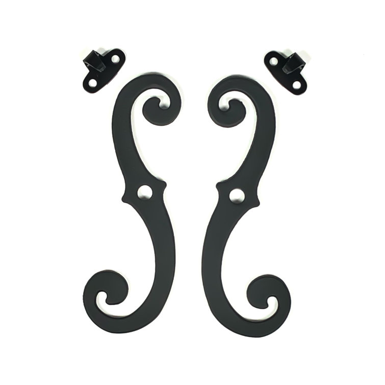 Acorn 6-3/4" Traditional Aluminum Shutter Dog with Anti-Rattle Hook