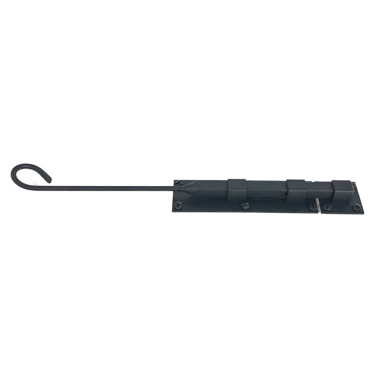 Black 14" Iron Cane Bolt Latch for Doors
