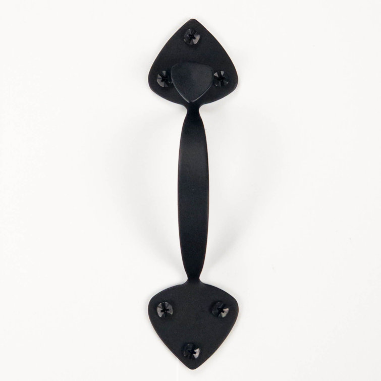 Acorn Matte Black Forged Iron Rim Latch Set