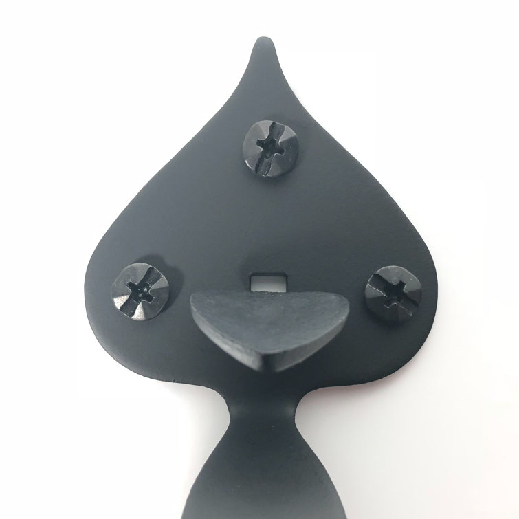 Black Matte Iron Heart Design Rim Latch Set
