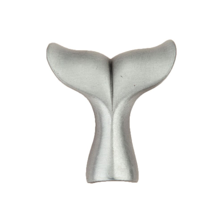 Antique Pewter Whale Tail Cabinet Knob with Mounting Hardware