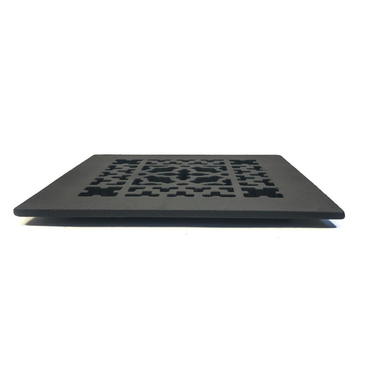 6" x 6" Black Cast Iron Decorative Grille