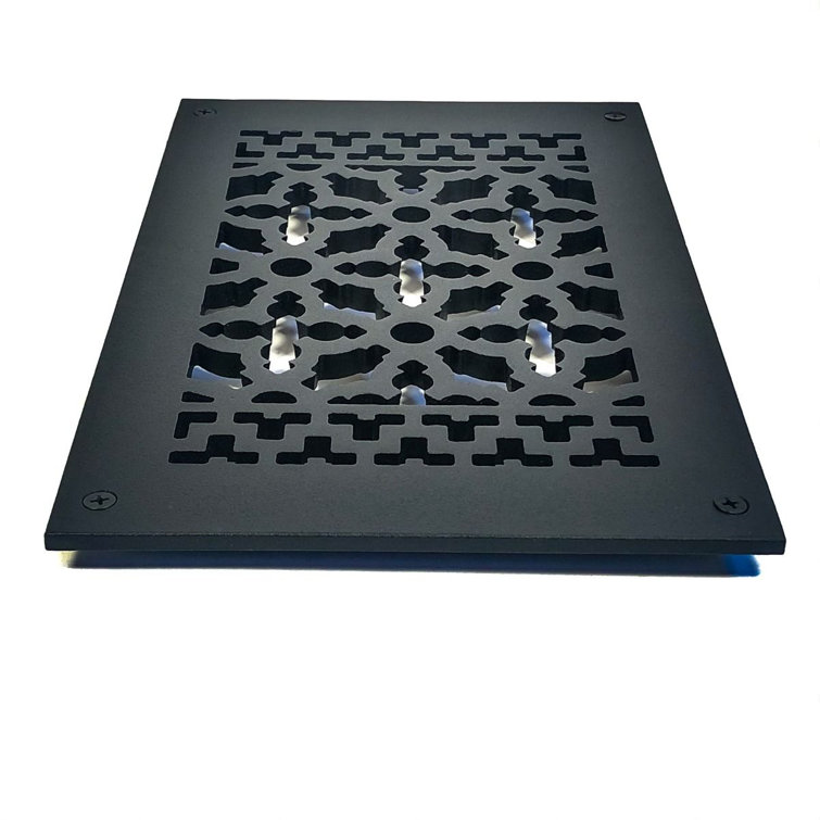 Black Cast Iron Decorative Grille for Wall Openings