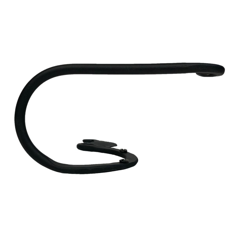 Black Forged Iron Leaf Wall Mounted Toilet Paper Holder