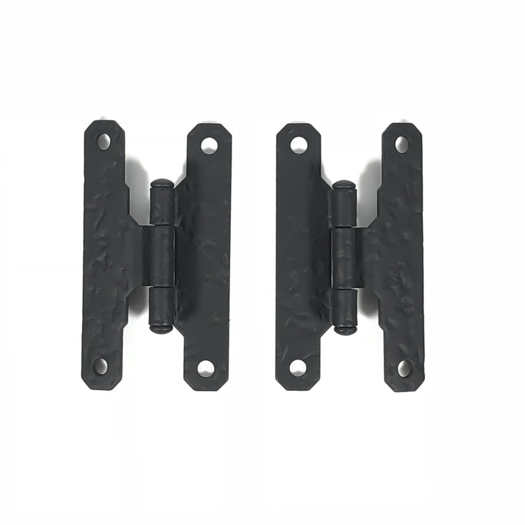 Black Iron 3" Offset Cabinet Hinge Pair