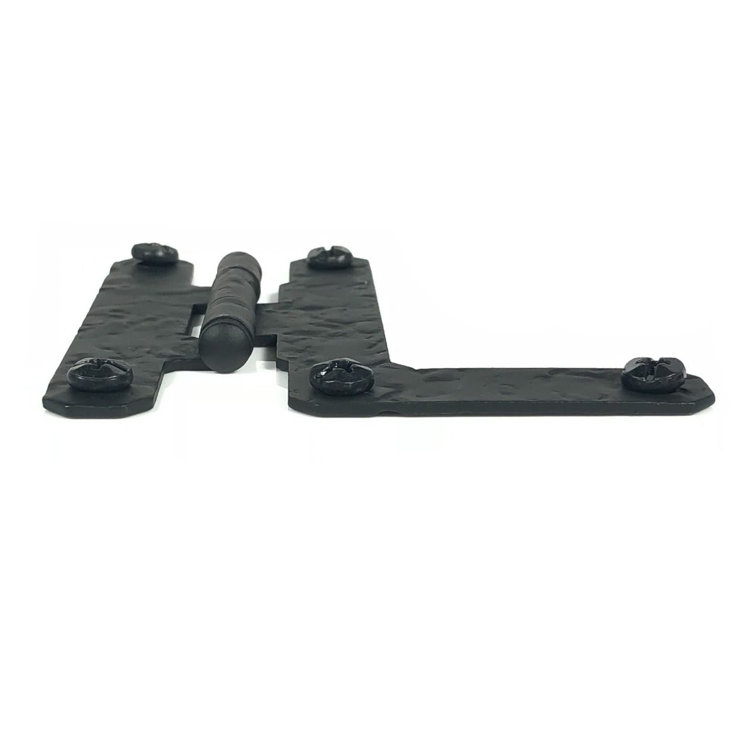 3" Black Iron H-L Style Cabinet Hinge Pair