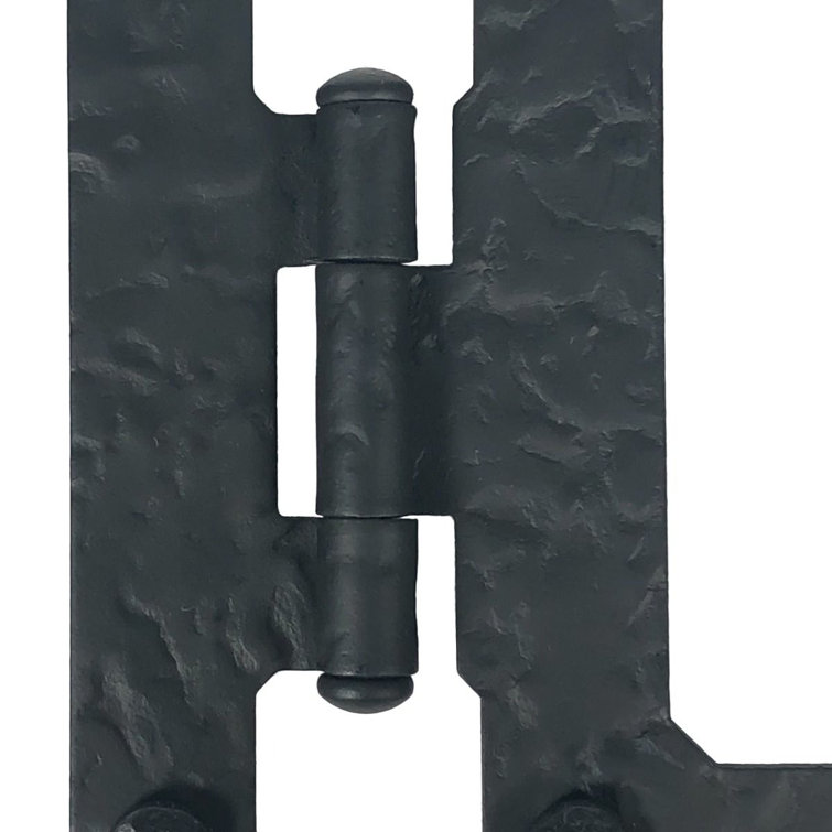 3" Black Iron H-L Style Cabinet Hinge Pair