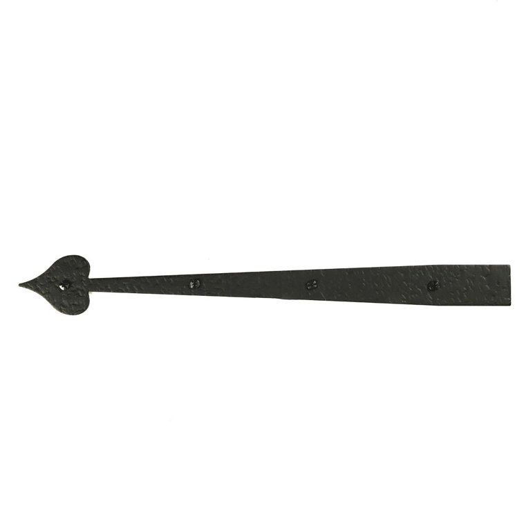 Black Iron Heart Dummy Strap for Gates and Doors