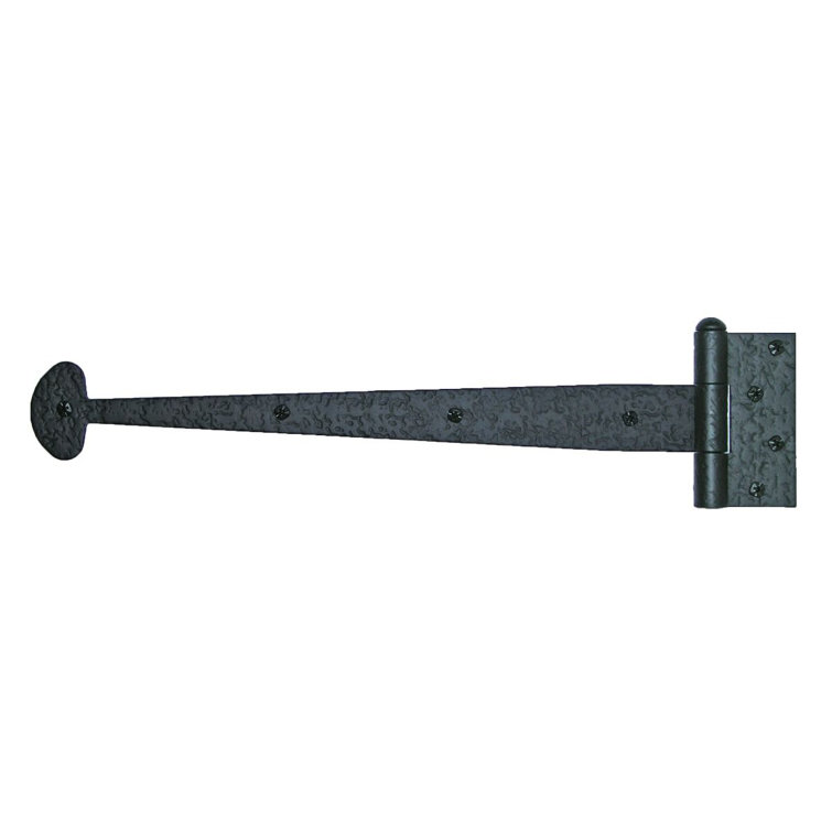 Black Iron 15-5/8 Inch Bean Strap Gate Hinge