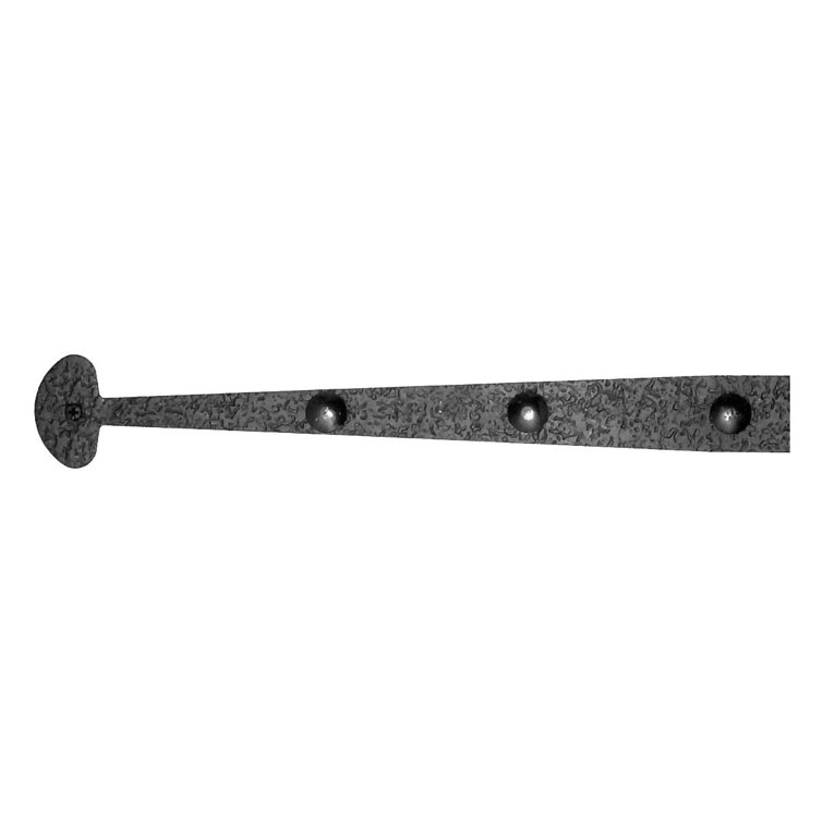 Matte Black Iron Decorative Gate Strap Hinge with Removable Pin