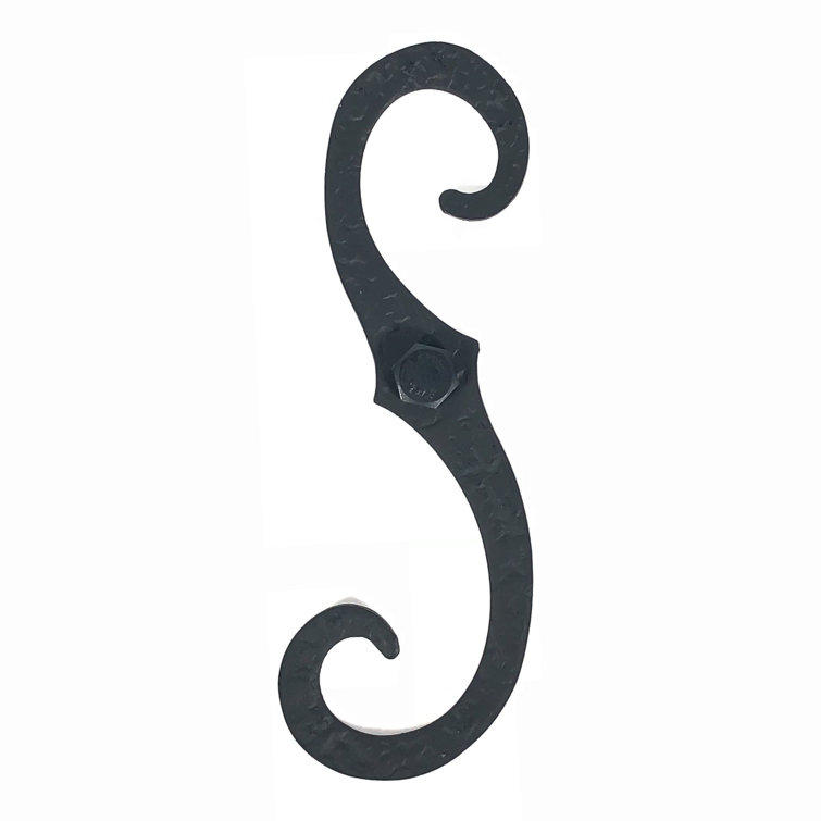 Black Steel S-Shaped Reversible Shutter Dog Pair