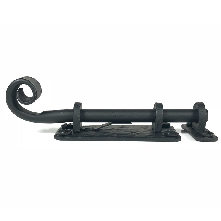 Matte Black Forged Iron Surface Bolt for Gates and Cabinets