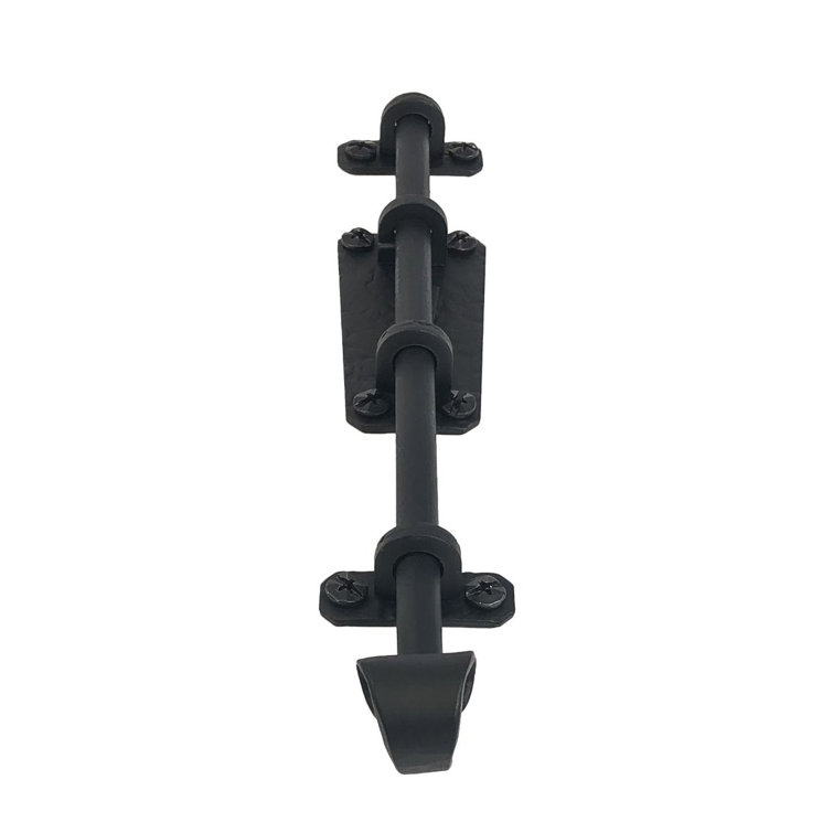 Matte Black Iron Manual Gate and Cabinet Bolt