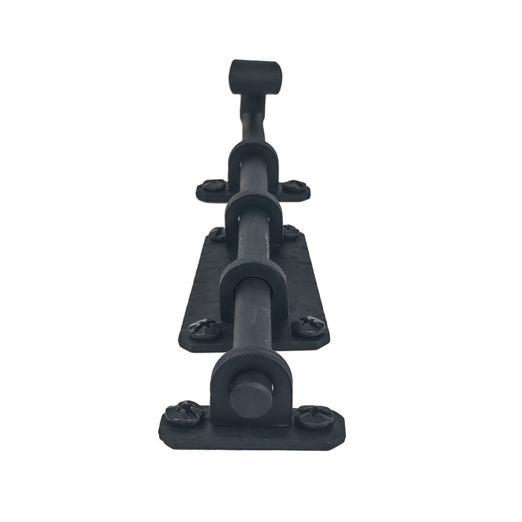 Matte Black Iron Manual Gate and Cabinet Bolt