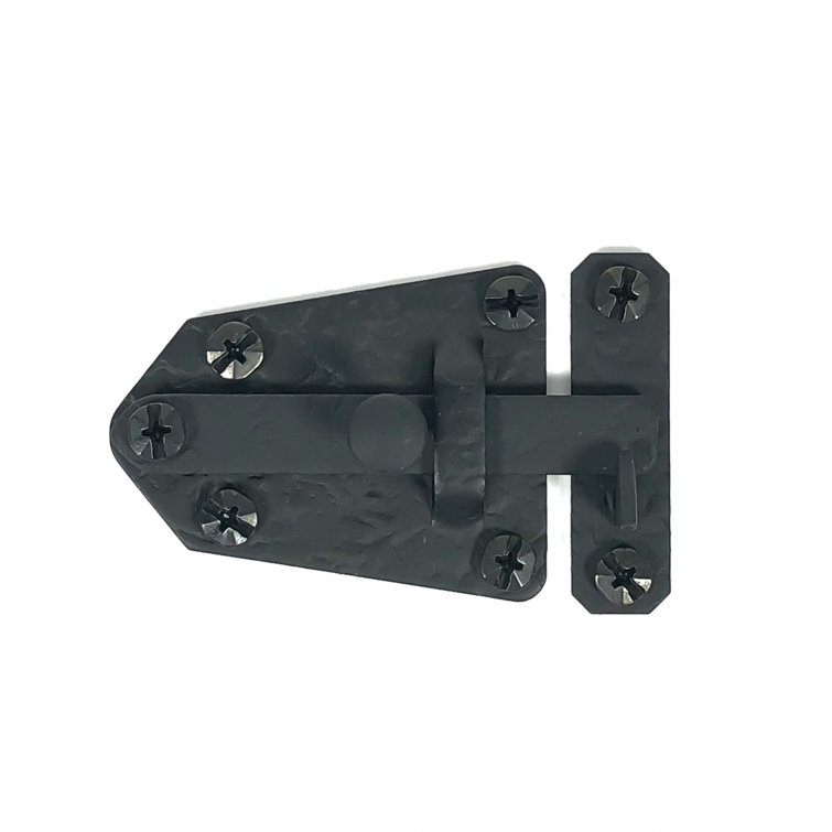 Matte Black Iron Rustic Cabinet Gate Latch