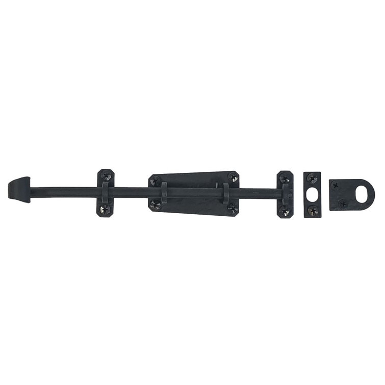 Matte Black Iron Manual Gate and Cabinet Bolt
