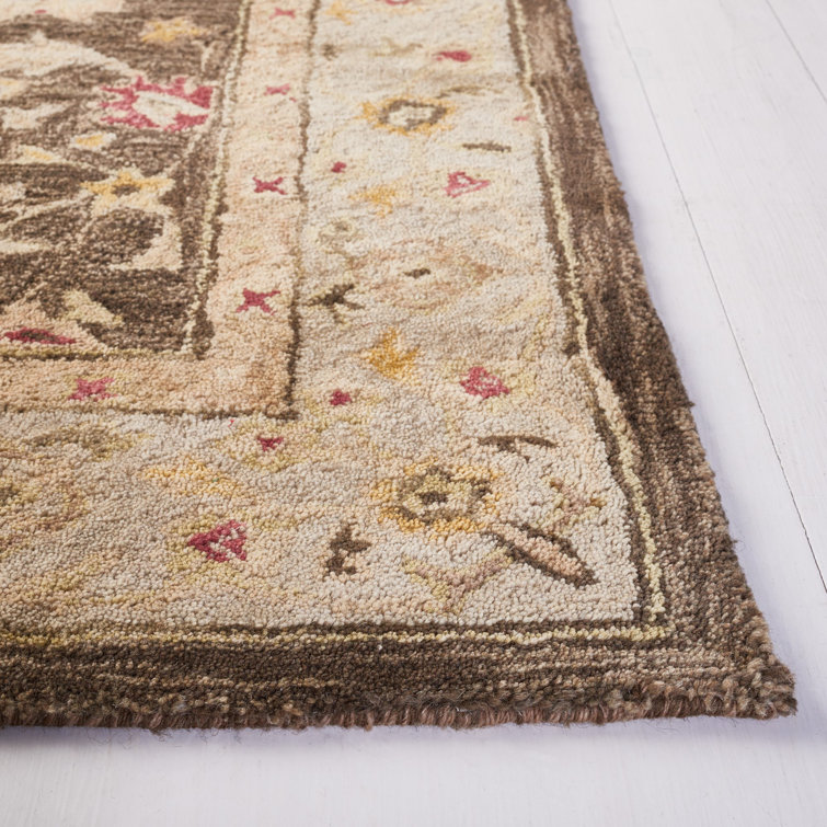 Handmade Gray Wool Tufted Rectangular Area Rug