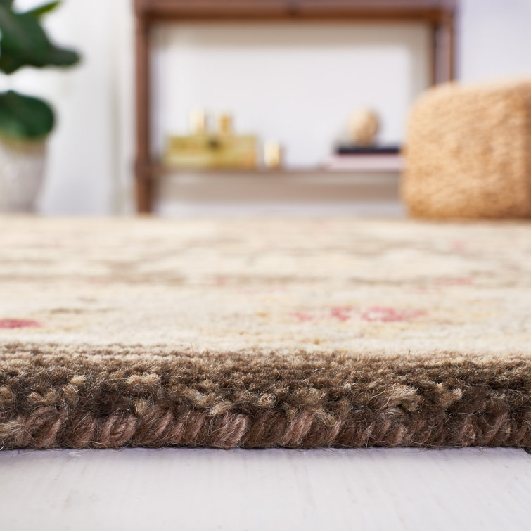 Handmade Gray Wool Tufted Rectangular Area Rug