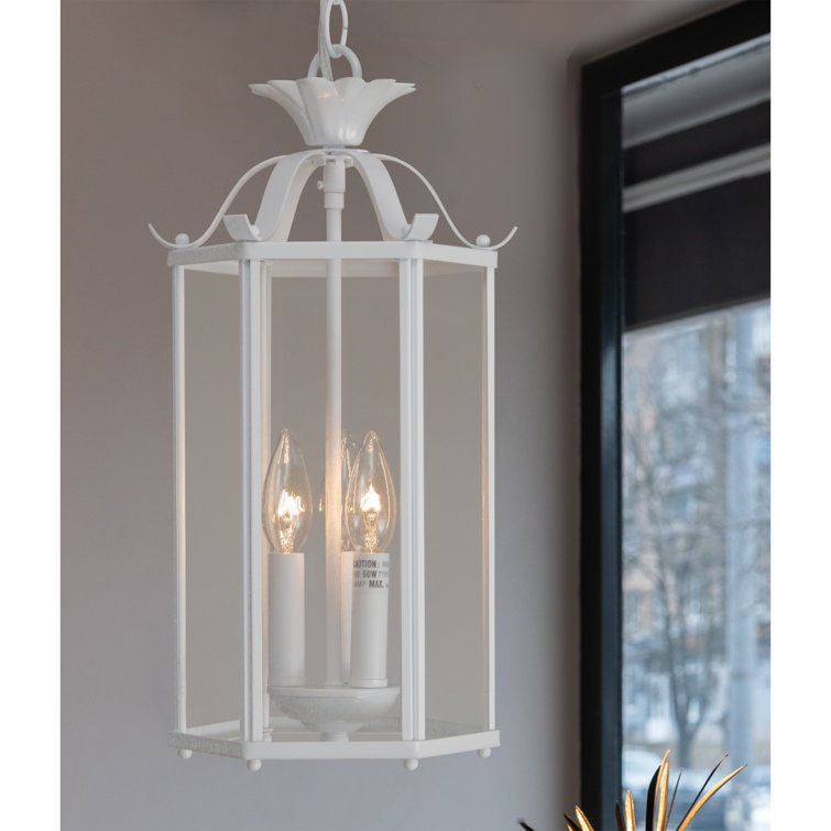 White Glass LED Pendant Light with Crystal Embellishments