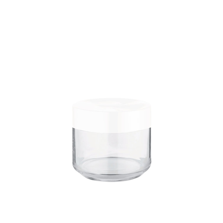 Small Clear Glass Jar with Stainless Steel Lid