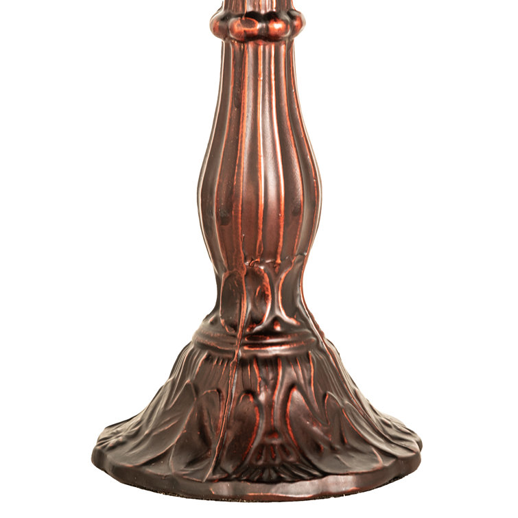 Baroque Blue Stained Glass 1-Light Novelty Table Lamp