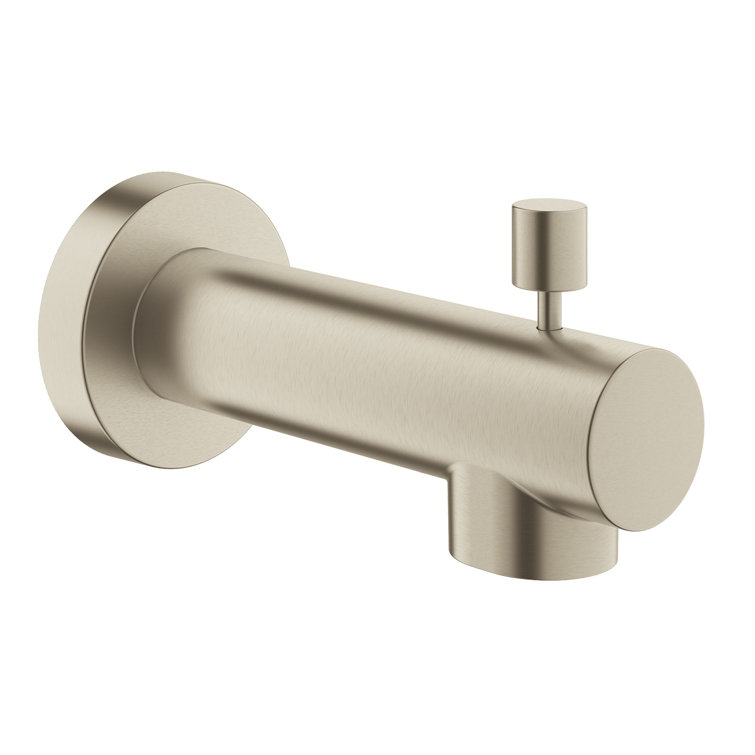 Brushed Nickel Wall Mounted Tub Spout with Diverter