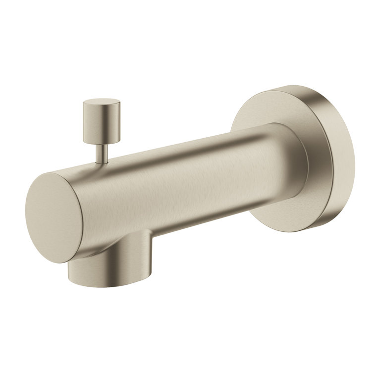 Brushed Nickel Wall Mounted Tub Spout with Diverter