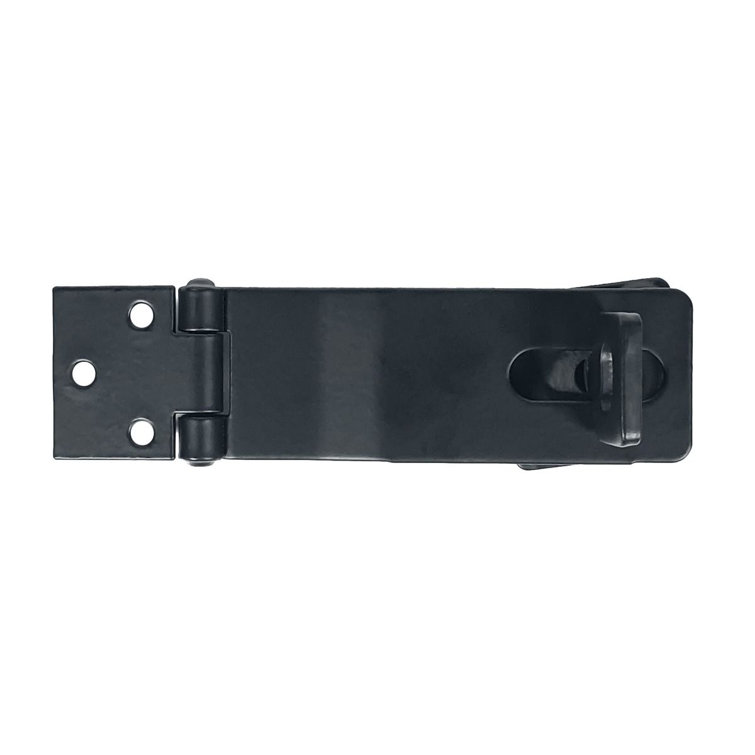 Matte Black Iron Safety Hasp with Swivel for Doors